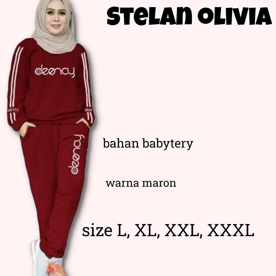 ✵TERLARIS..✵ Stelan Training OLIVIA Olahraga SENAM JOGGING SEPEDA