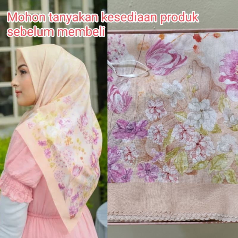 Adeola Scarf - Dream Garden Series - Almond Hijab [NEGO]