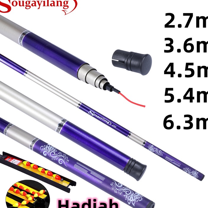 ✤BigSale✤ Sougayilang 2.7M-6.3M Joran Tegek Tegek Panjang Fishing Pole Fishing Float Set Joran Panci
