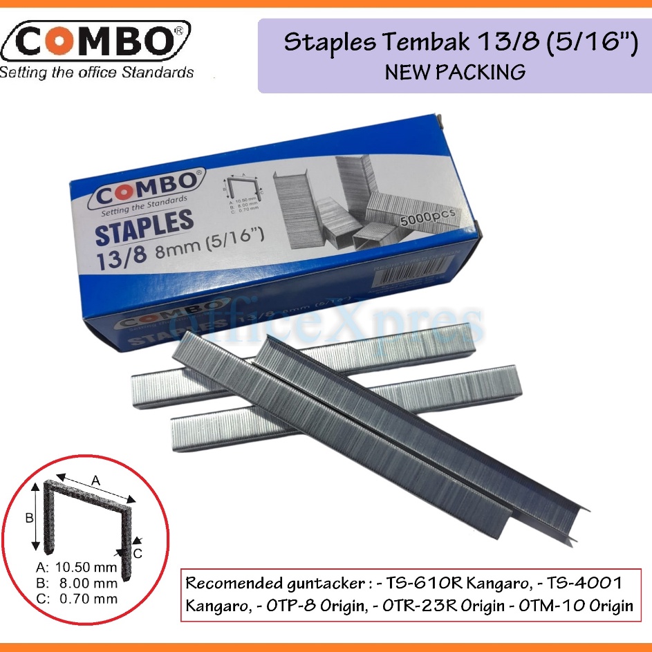 

Ready Paku Tembak Manual / Isi Stapler Tembak / Isi Steples 13/8 Combo (5000pin)