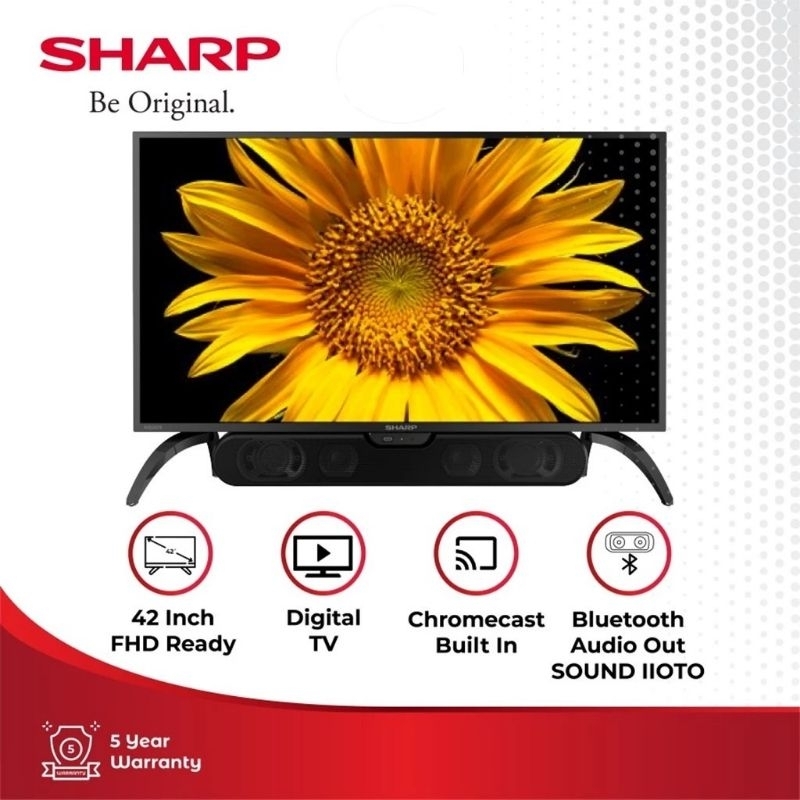 TV SHARP 42INCH Digital TV dengan SOUNDBAR 2T-C42DD1I-SB