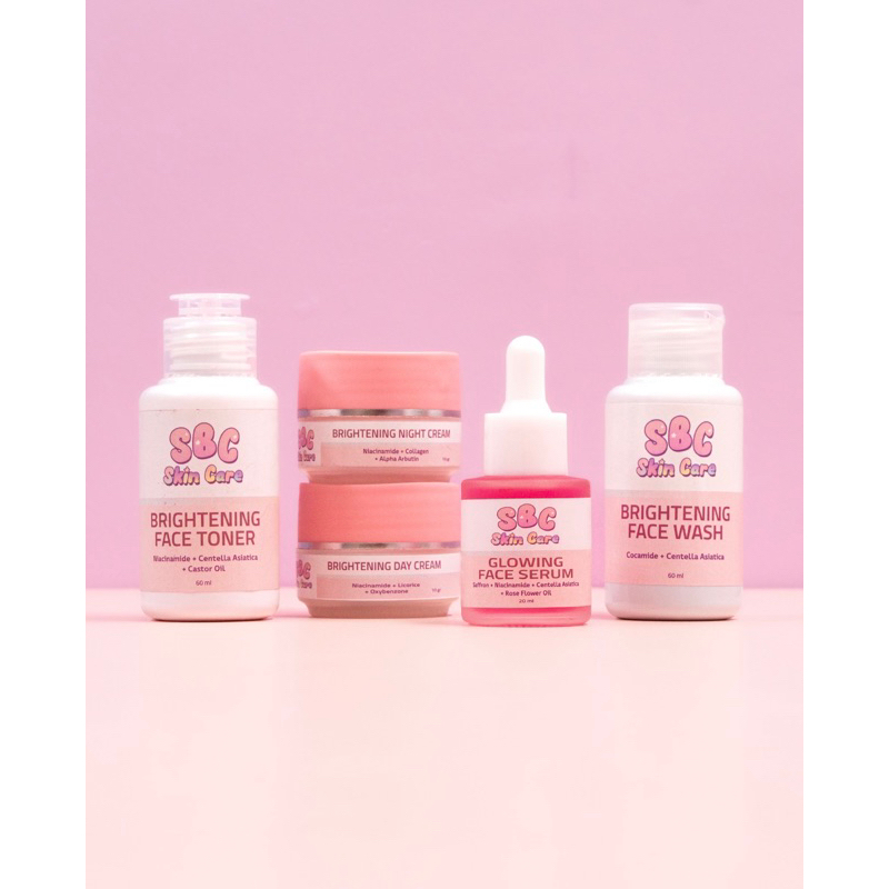 SBC SKINCARE BRIGHTENING SERIES | PAKET SKINCARE GLOWING | PAKET PERAWATAN KECANTIKAN WAJAH
