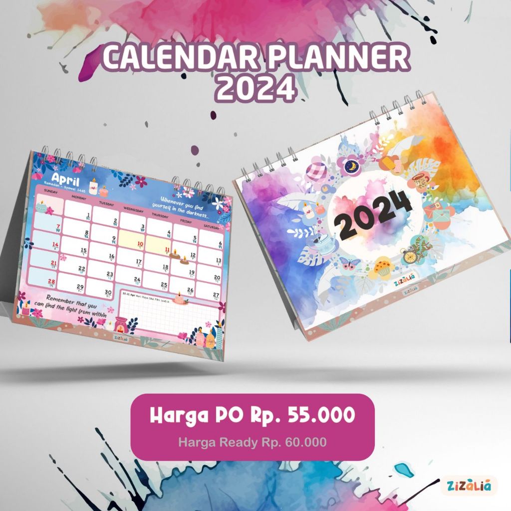 

[ABC] READY Calendar Planner 2024 Zizalia - Kalender Meja Planner