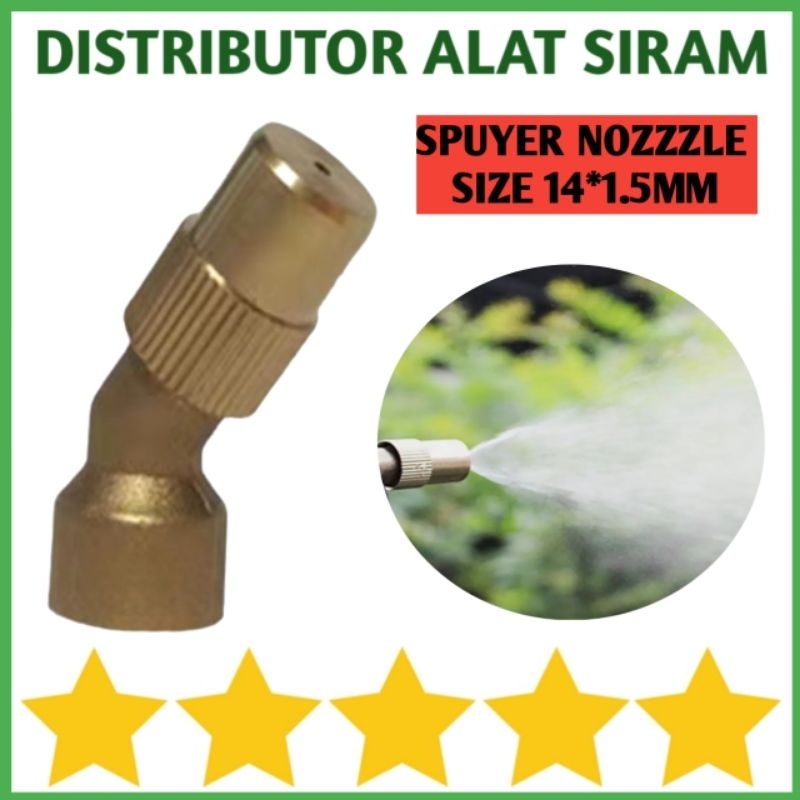 NOZZLE SPRAYER KUNINGAN BENGKOK 1 LUBANG MATA HOLE NOZLE SPUYER ELEKTRIK SEMPROTAN AIR HAMA TAMAN KE