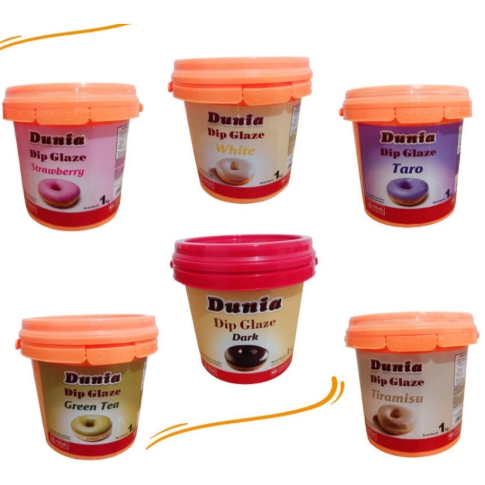 

Dijual Murah Dunia Dip Glaze Eco 1kg All Variant Topping Donut Sale