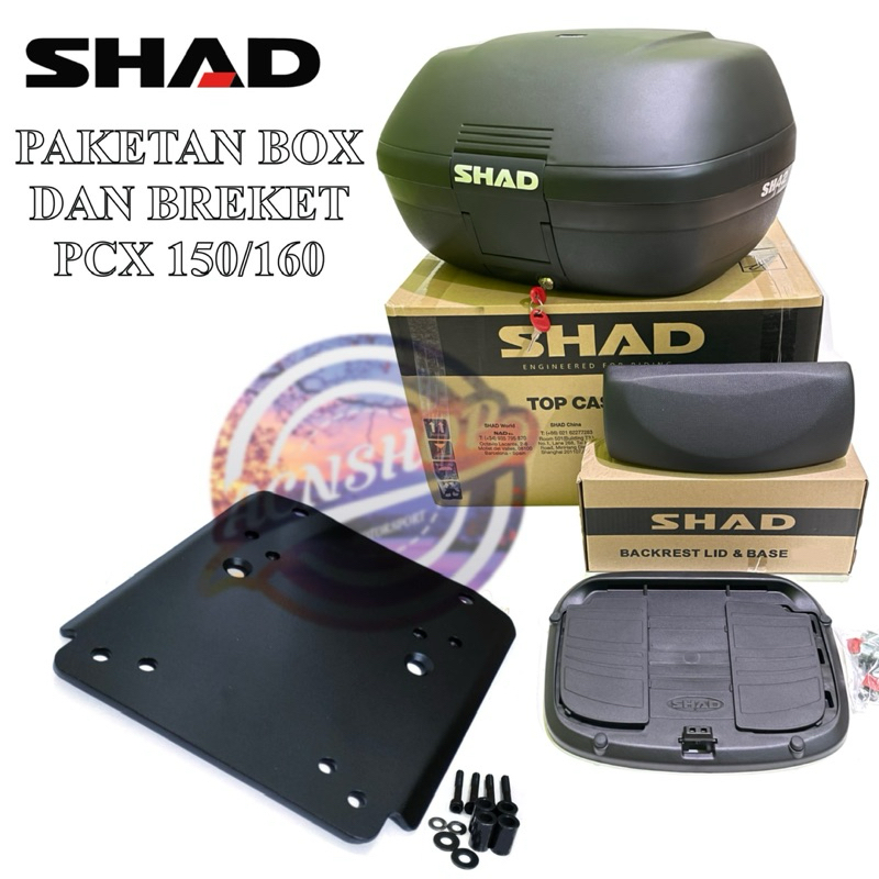 BOX SHAD SH42 PLUS BREKET BOX MOTOR PCX 150 PCX 160 NEW 2021