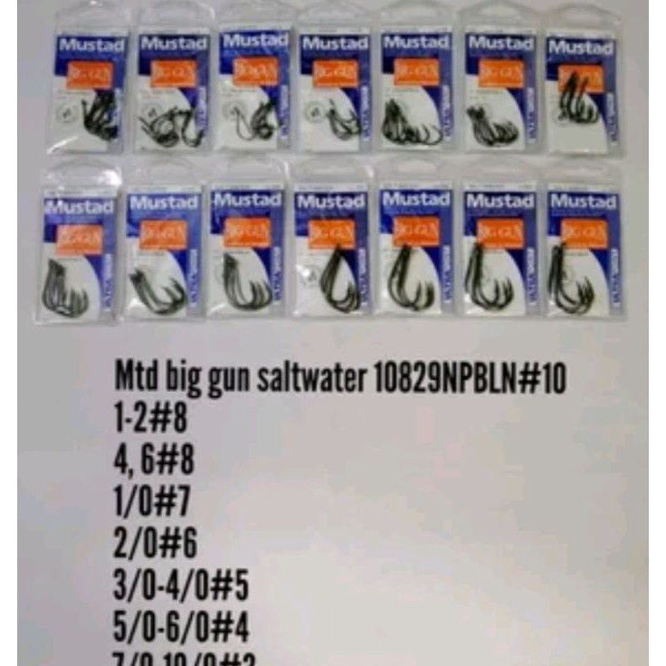 ✤Promo✤ mata pancing kail mustad big gun 10829npbln kail jigging hook