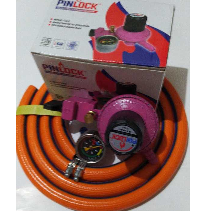 Regulator Kopana Safety Lock Pinlock P 888 M WINN GAS Selang Gas LPG 700 PSI DN Asli
