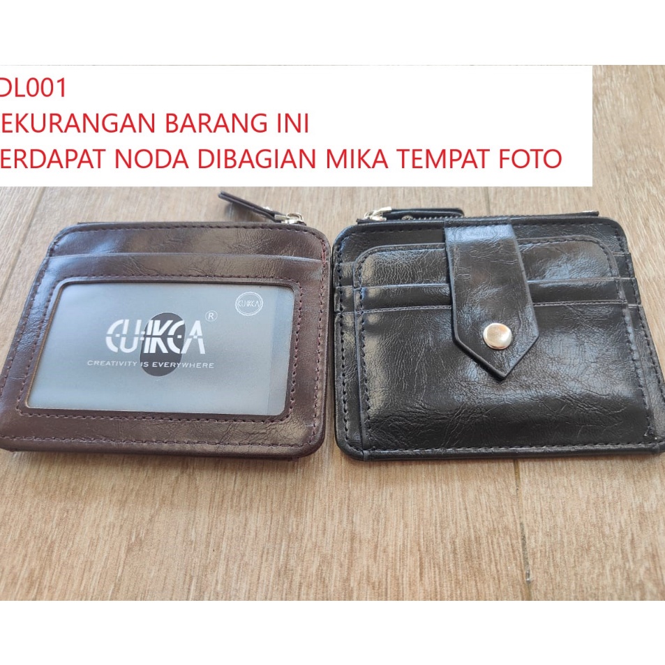 Ready Stok SALE DEFECT DOMPET KARTU CARD HOLDER KULIT DENGAN RESLETING Terlaris