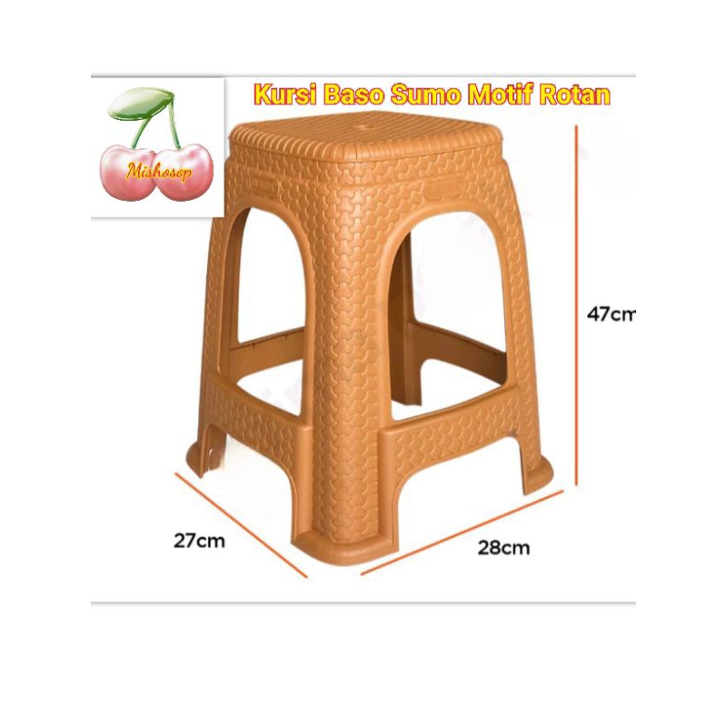 Kursi Baso Sumo Super Kuat Motif Rotan Tabatha