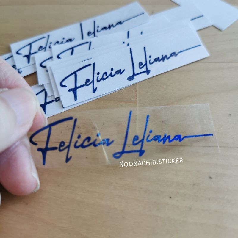 

signature peel off foil sticker