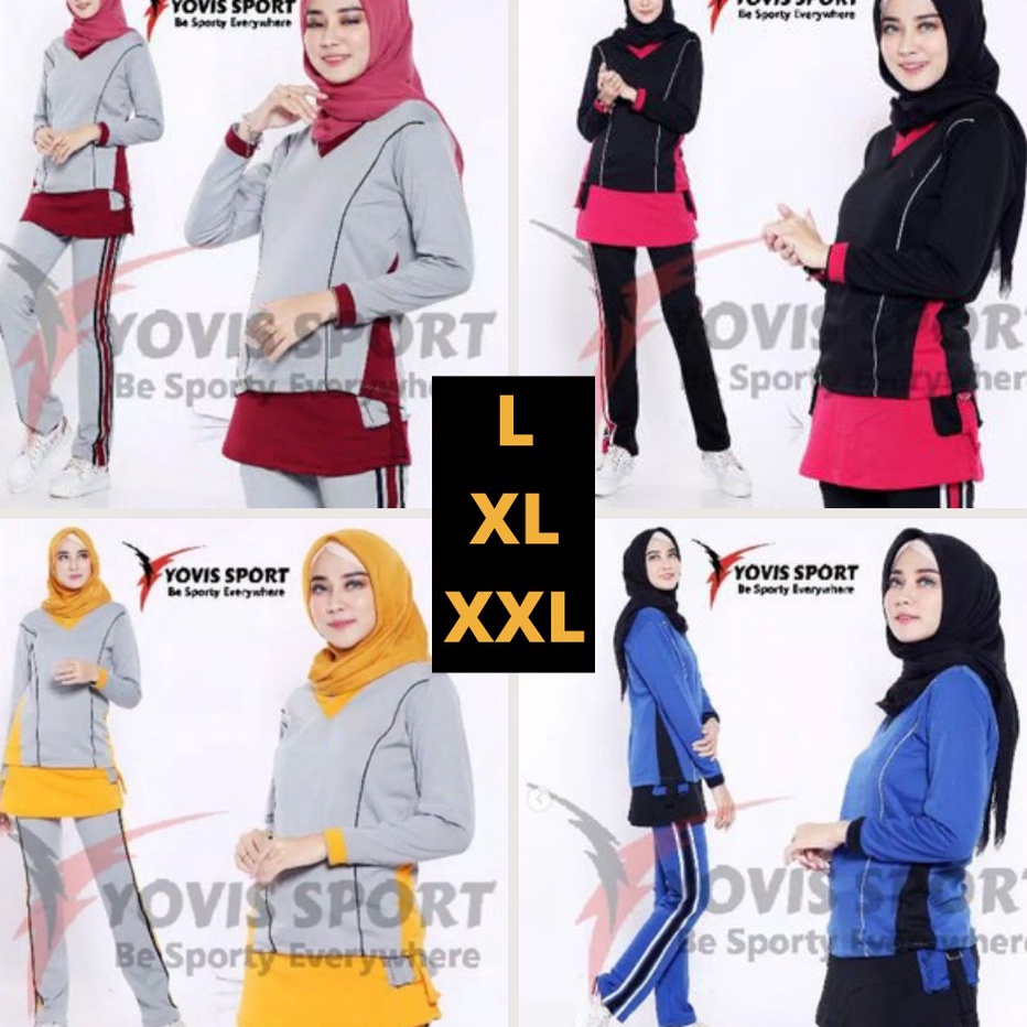 ✶SALE,,✶ Setelan Baju Senam Olahraga Wanita Muslim Pakaian Aerobic Baju Setelan Senam Zumba Aerobic 