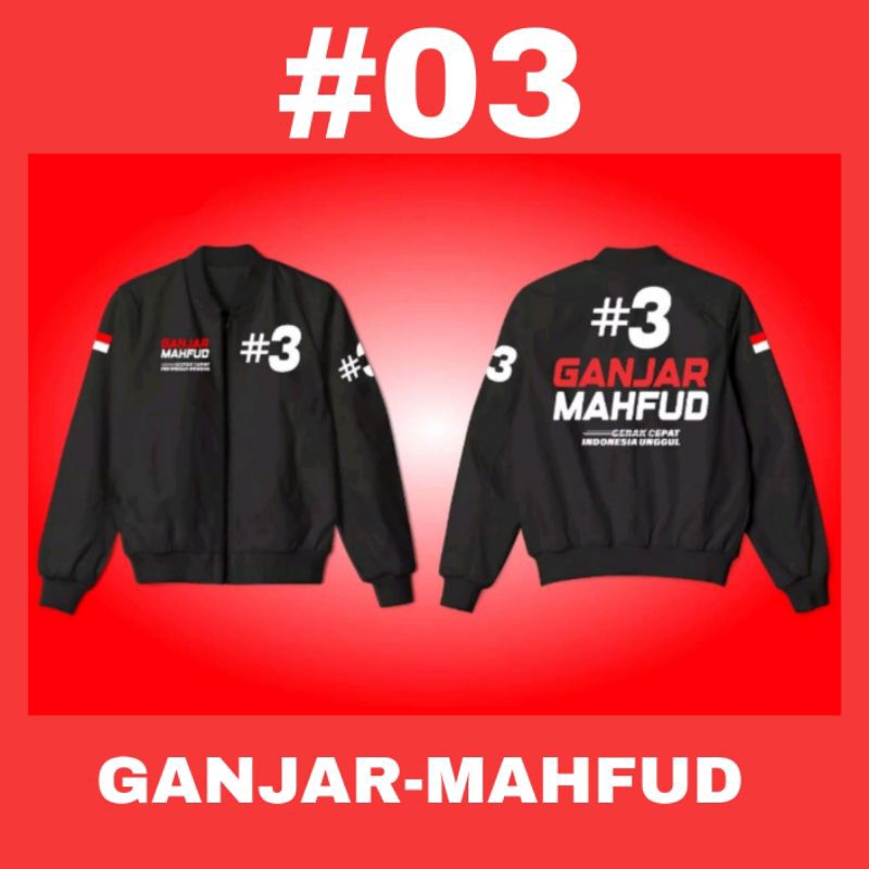Jaket bomber Ganjar Mahfud #03 original