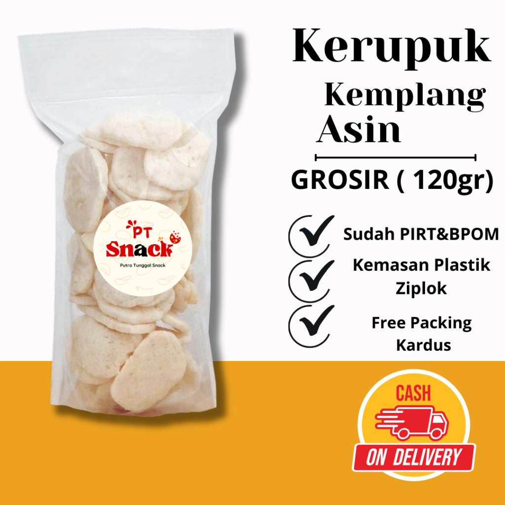 

[ PT SNACK ] Kerupuk kemplang ikan tenggiri asli 120 gr