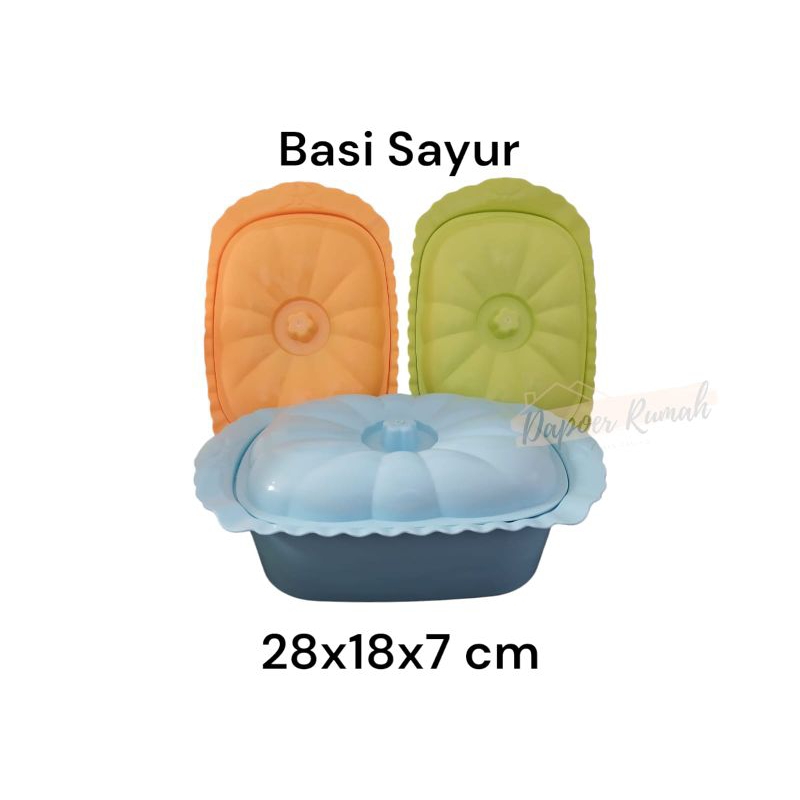 BASIN SAYUR/KOTAK SAYUR/BASI SAYUR PERSEGI/TEMPAT PRASMANAN/WADAH SAYUR PRASMANAN/TEMPAT SAYUR BASI 