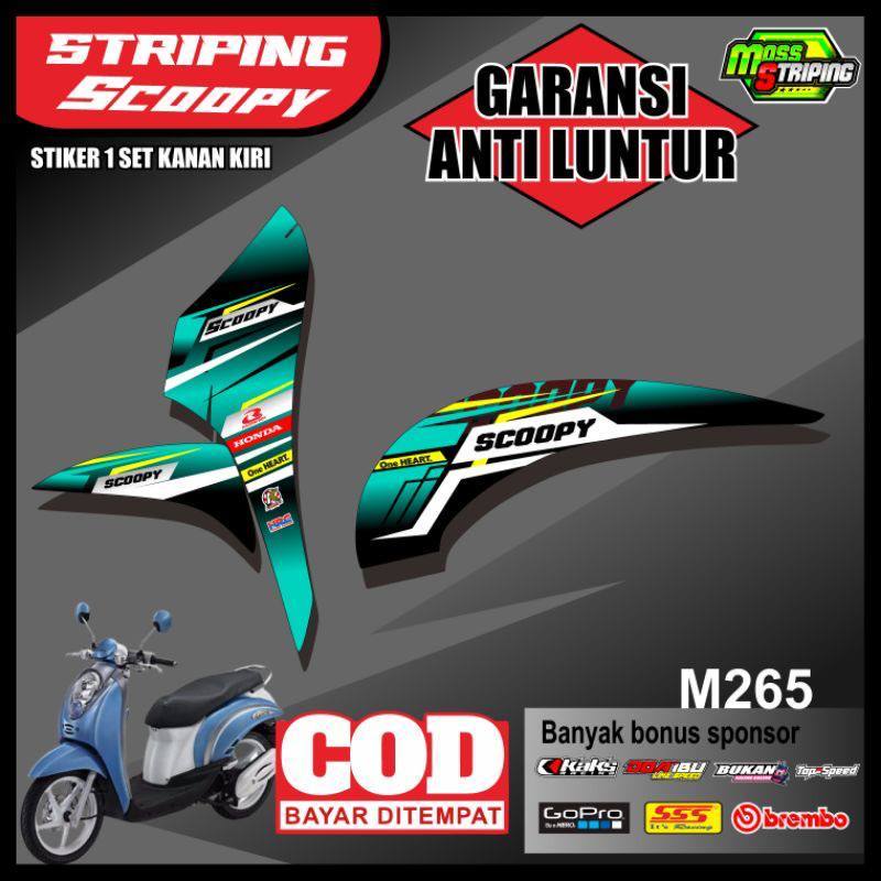 STICKER STRIPING STIKER LIST VARIASI SCOOPY LAMA M265 KARBU MOTIF TERLARIS BEST SELLER SETIKER SETRI