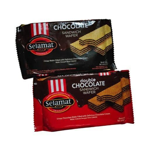 

SELAMAT WAFER CHOCOLATE SANDWICH 45 GRAM WAFER COKLAT