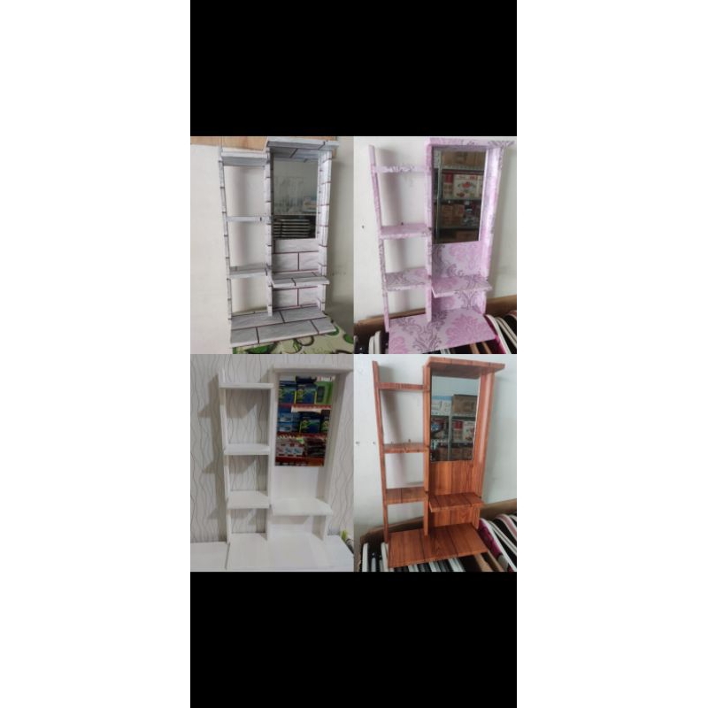 Rak kosmetik tempel dinding