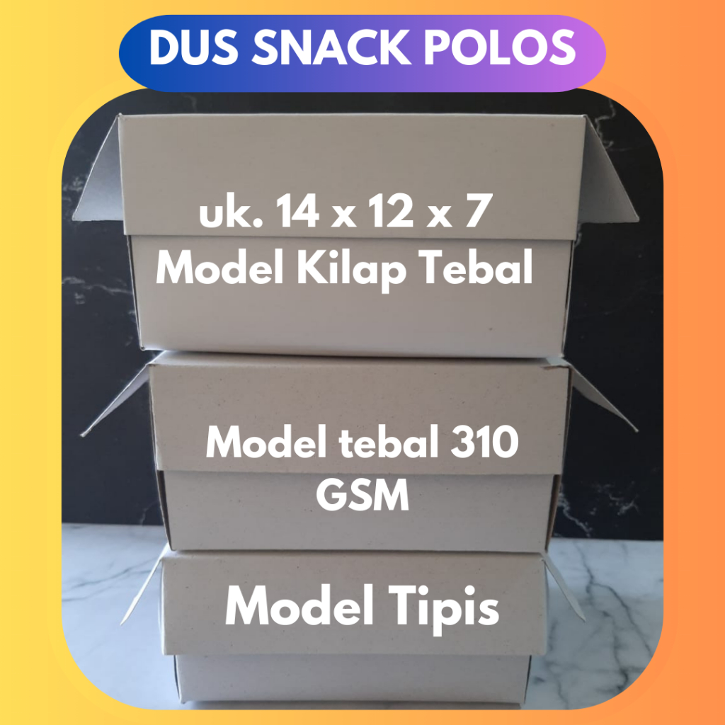 

DUS / BOX SNACK AQUA PUTIH POLOS