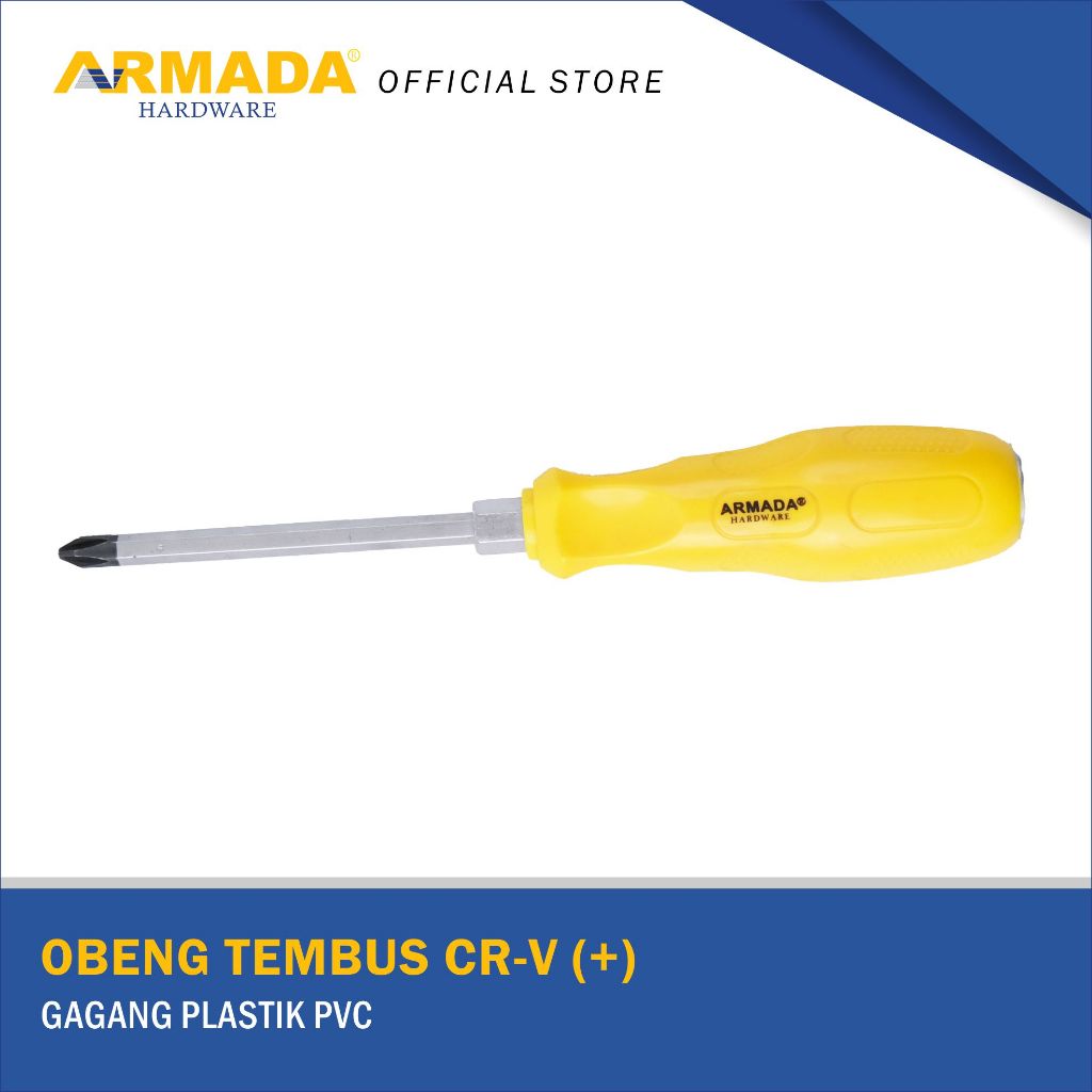 ARMADA Obeng Tembus CR-V Plus (+) 6mm Obeng Ketok Plus Obeng Kembang Obeng Murah