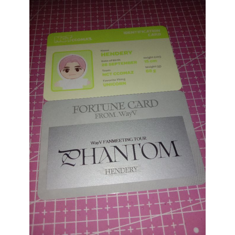 TAKE ALL PC ID CARD HENDERY NCT CCOMAZ & FORTUNE CARD WAYV