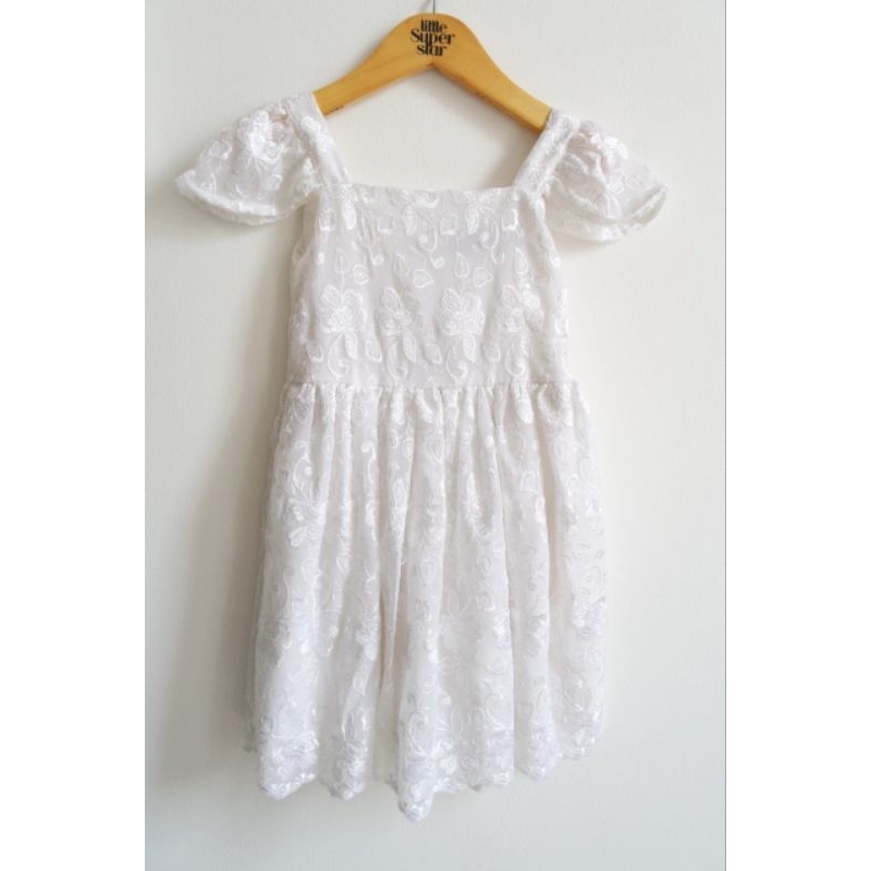 Brocade Dress / Dress / Dress Anak / Dress Putih / Dress Pesta / Dress Pesta Anak / Dress Anak Lucu 