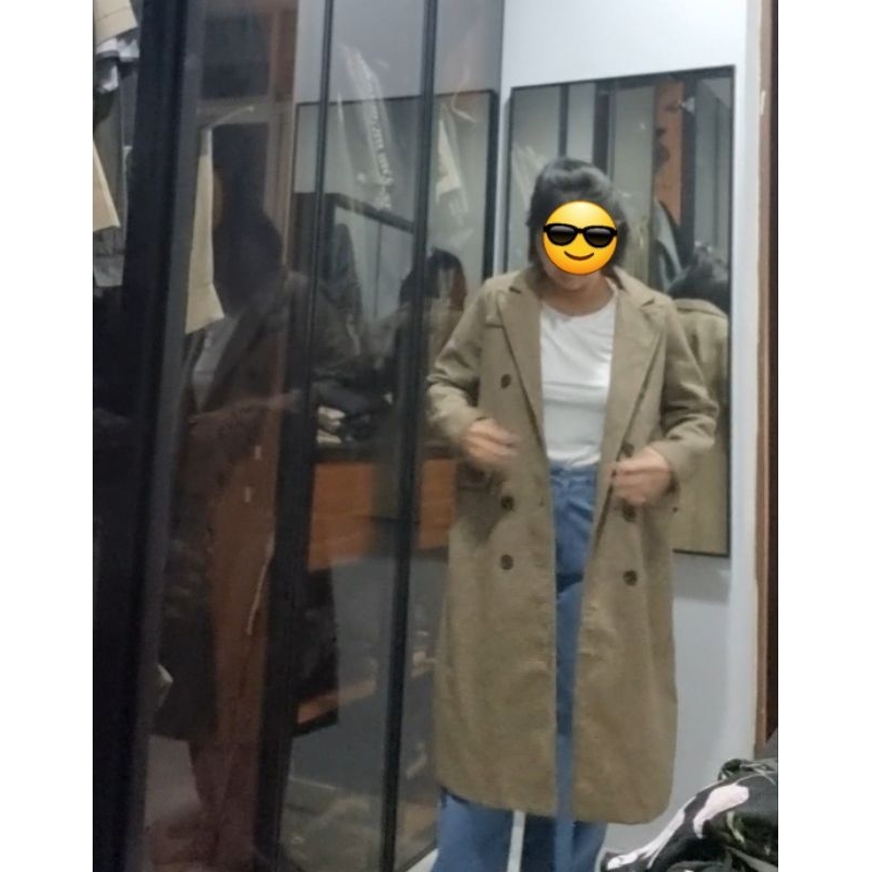 Preloved wool winter coat - long coat wool tebal