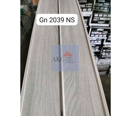 Plafon PVC motif putih kayu / Plavon PVC genius ketebalan 8mm (GN 2039 NS)
