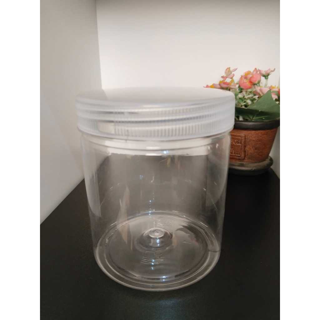 Toples tabung cylinder 500ml/ Toples Jar Plastik 500ml / Toples Tabung Plastik PET /Toples Kue 500ml