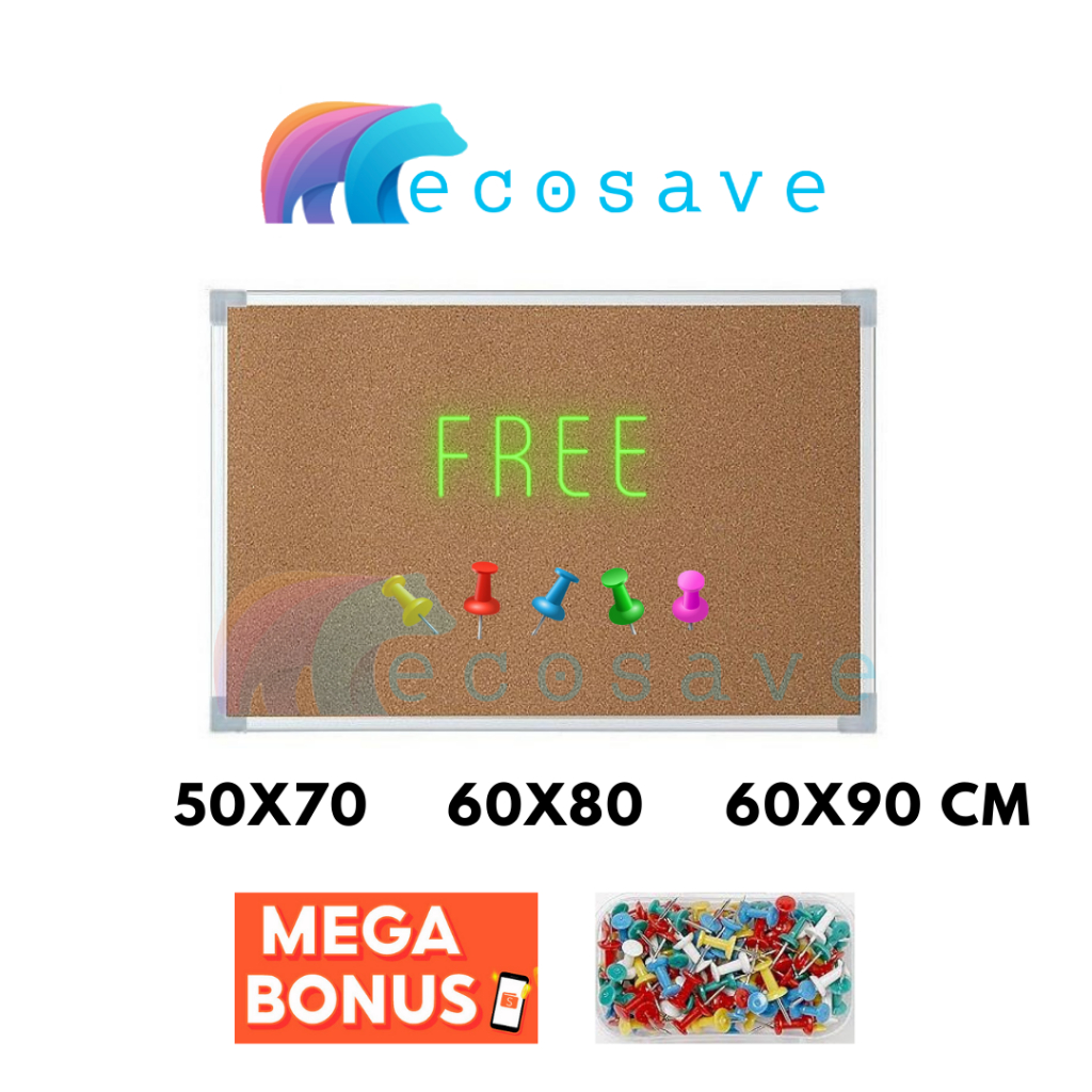 

Softboard Papan Pin Board Sedang Medium / Papan Mading Gantung Polos / Papan Tusuk Memo Push Pin / Cork Board / Papan Pengumuman / Papan Tempel 50x70 60x80 60x90 cm