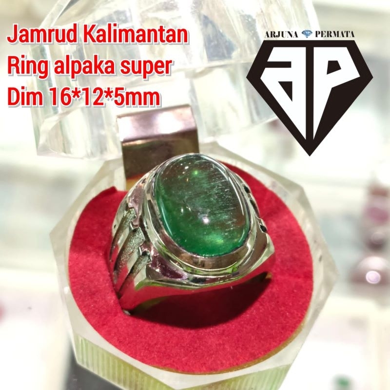 CINCIN BATU JAMRUD KALIMANTAN RING ALPAKA SUPER