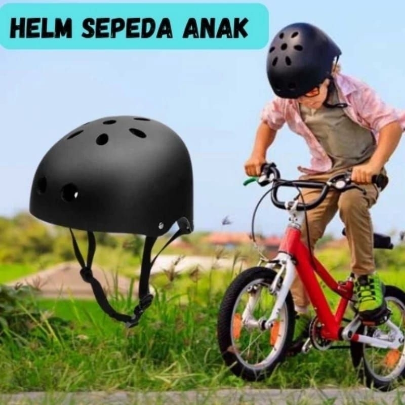HELM SEPEDA ANAK ANAK POLOS SEPEDA LIPAT BMX MODEL BATOK HELM MURAH