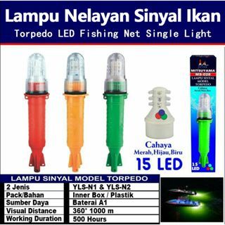 Lampu Nelayan Torpedo 1 Warna Lampu Kelip Nelayan Murah / Lampu Jaring Ikan Nelayan / Lampu Perahu K