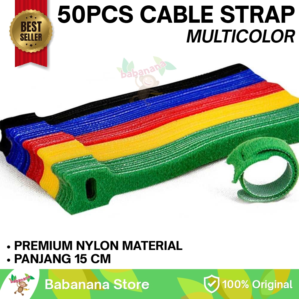 

50PCS STRAP PENGIKAT KABEL HOLDER PERAPIH MANAGEMENT ORGANIZER