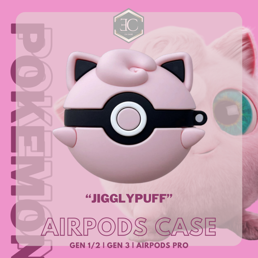 Premium Airpods Case Jigglypuff Pokemon Pokeball Casing for Airpod 1 2 3 Pro