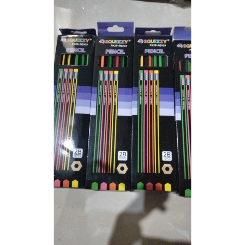 

pencil pensil 2B squeezy 1BoX isi 12pcs 2B PK2B_sQ302