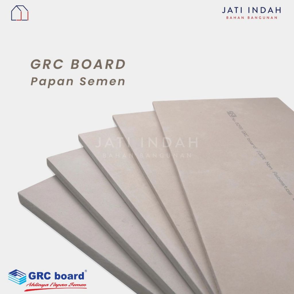 GRC Board 4mm 120x240cm | Papan Semen | Plafon &amp; Sekat