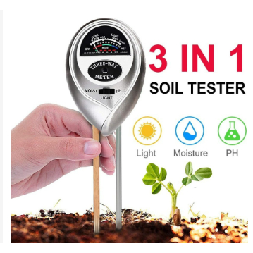 TERBARU serbagrosirmurah Tester Meter Alat Ukur PH Tanah 3 in 1 Soil Analyzer Moisture (pH, Moisture, Light)