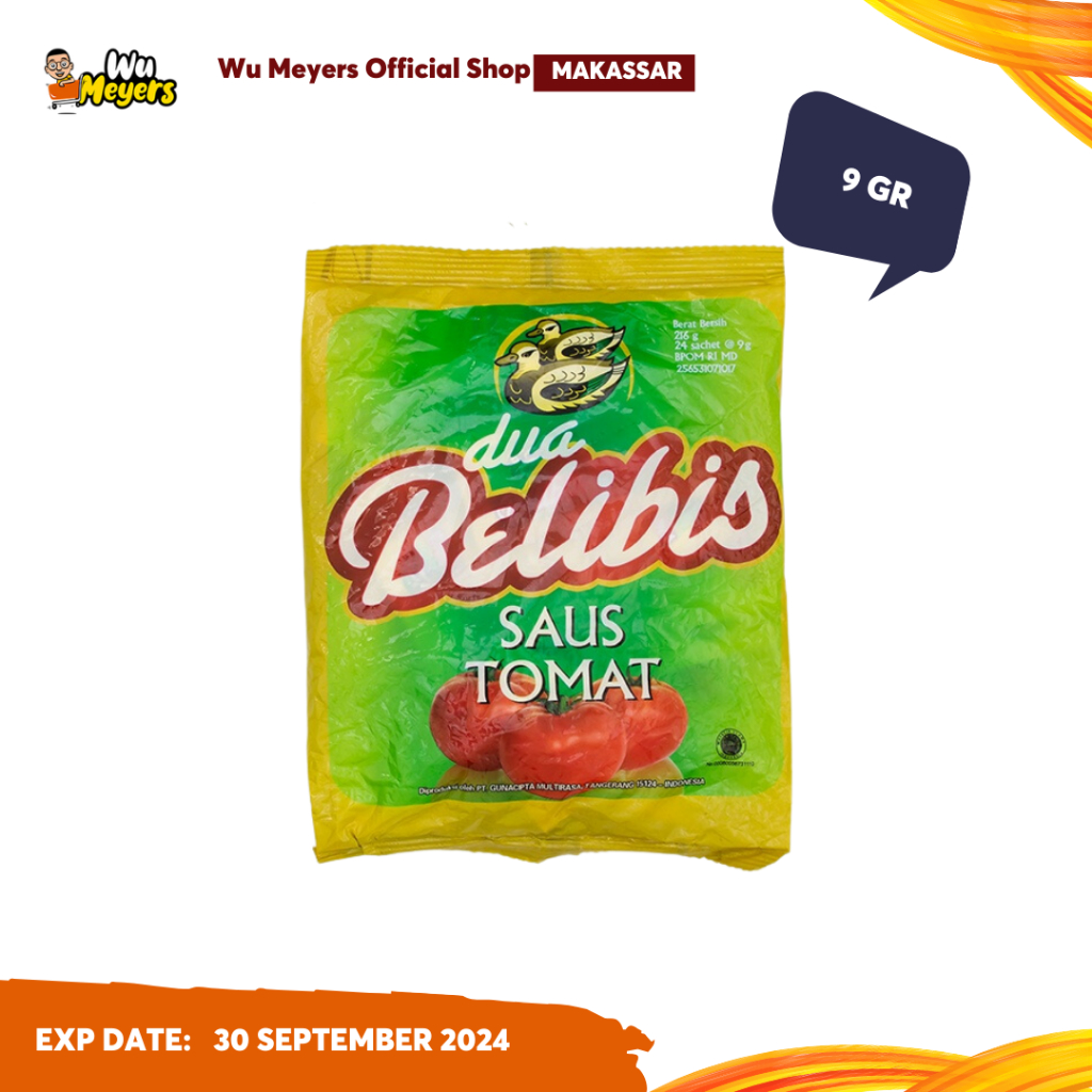 

Saus Tomat Cap Dua Belibis Sachet 9 gr/ Saos Tomat Dua Belibis Sachet - Wu Meyers Makassar