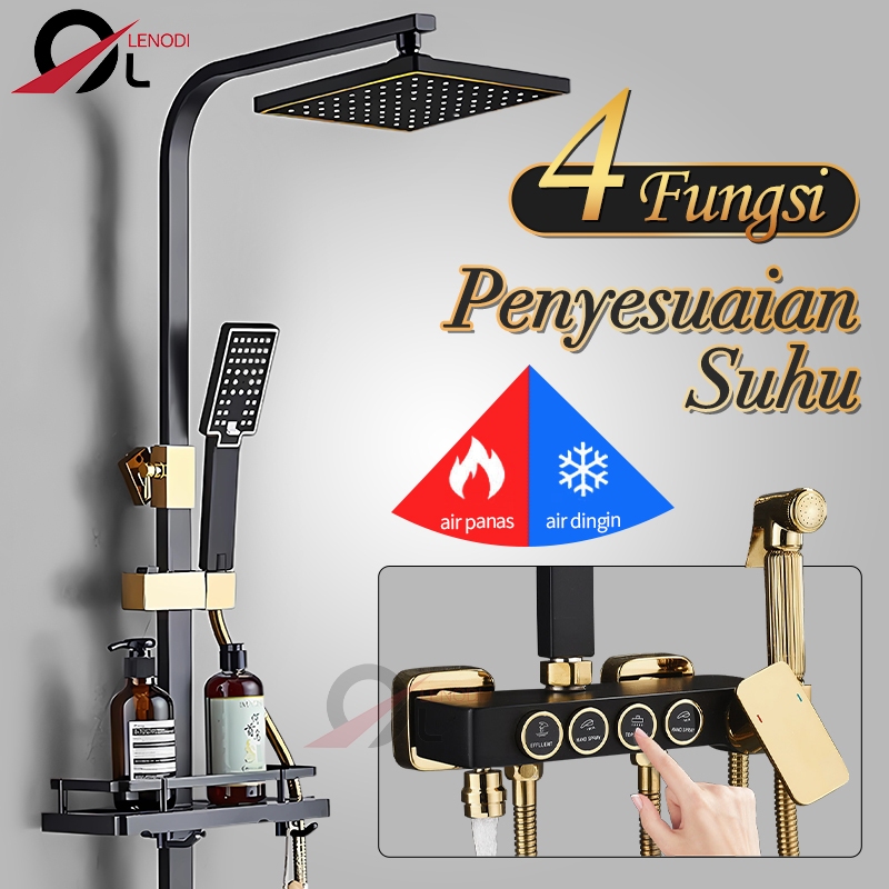 Shower Mandi Set /Set shower kamar mandi/shower tembaga pendingin dan pemanas /set shower 4 fitur de