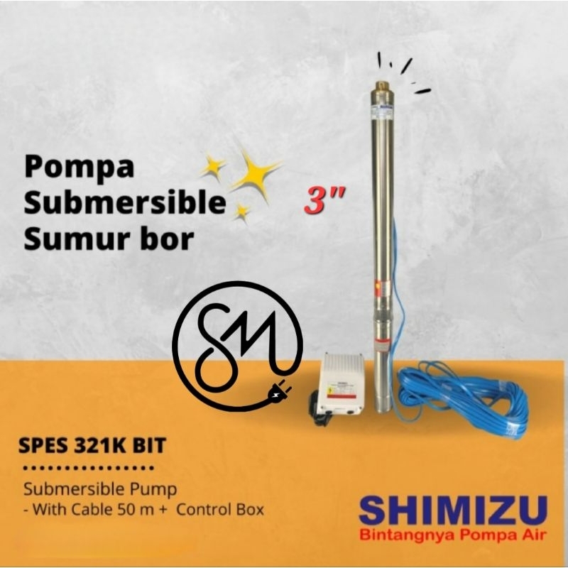 Pompa Air Celup Shimizu SPES-321K BIT Sumur Dalam Sumersible pump Eco