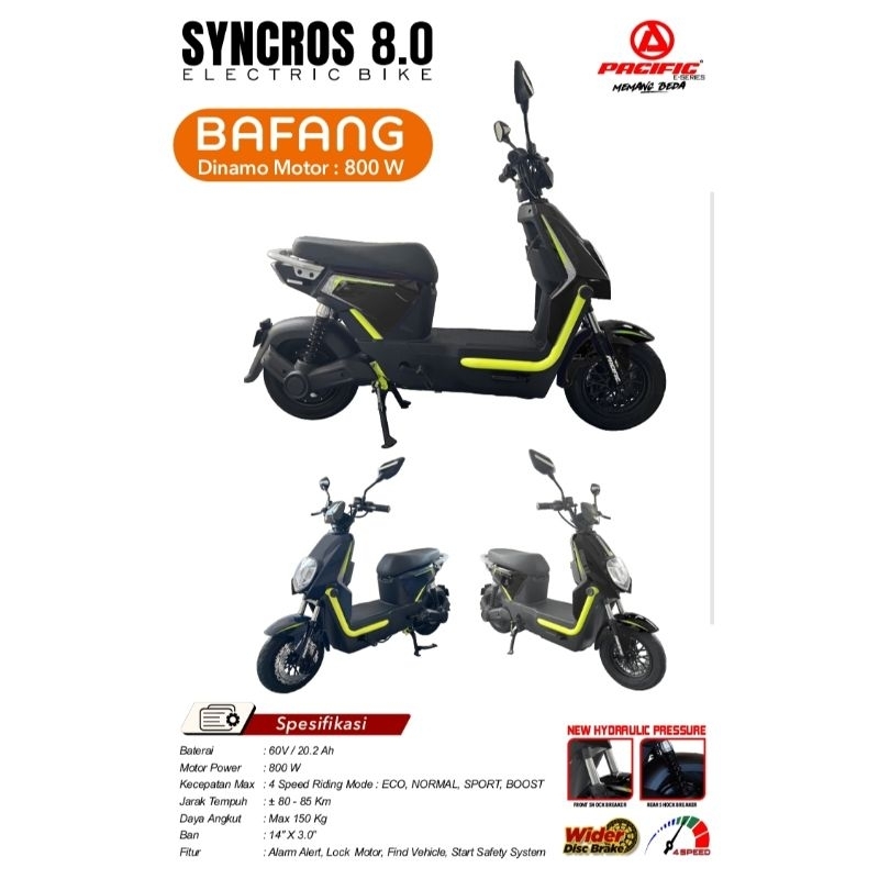 sepeda listrik pacific syncros 8.0