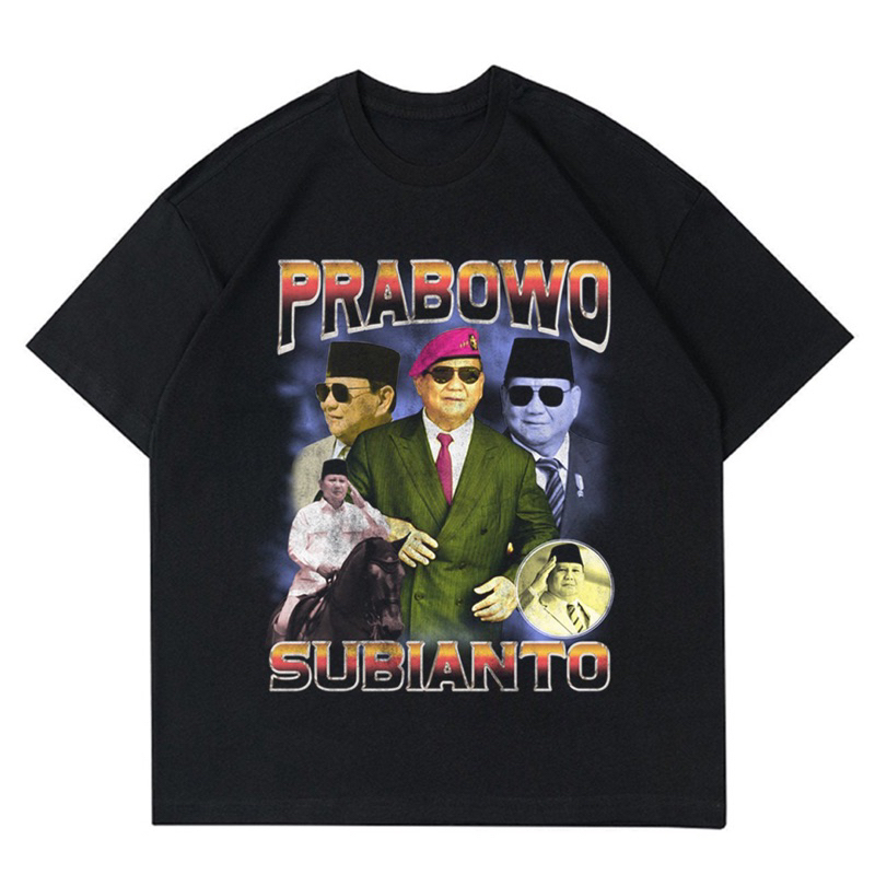 KAOS PRABOWO VINTAGE | T-SHIRT BAJU GAMBAR PRABOWO | KAOS PILPRES 2024