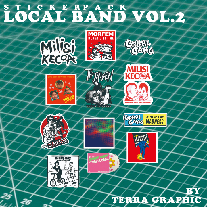 

Sticker Stiker Local Lokal Band Vol.2