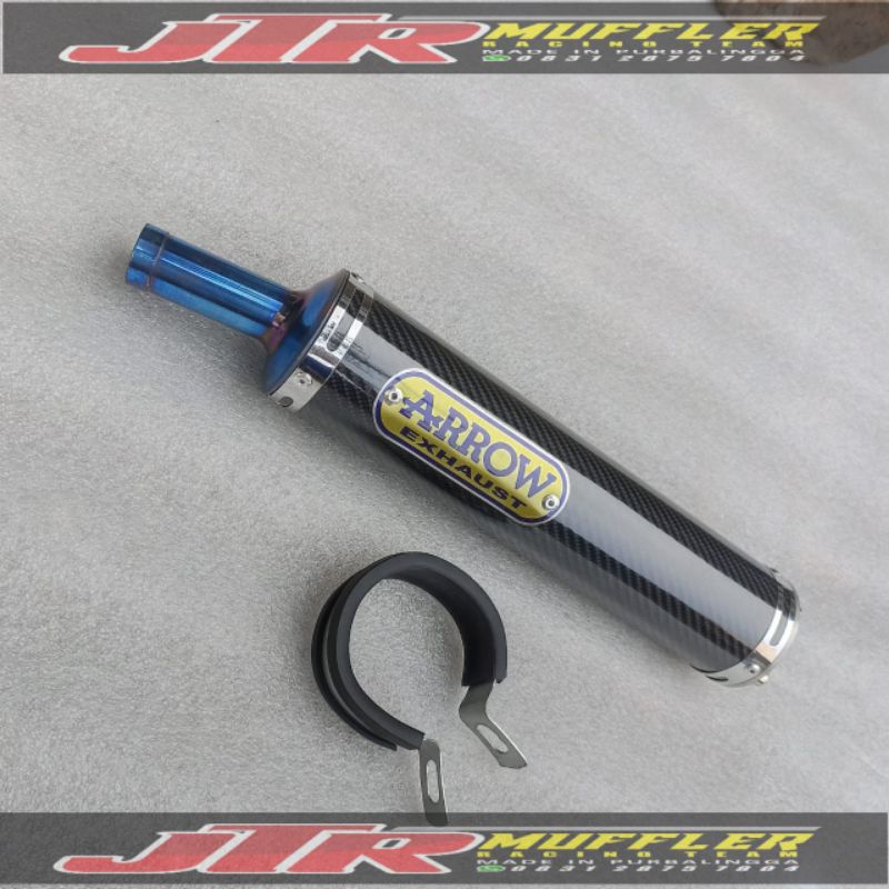 Silincer Knalpot Arrow carbon 2 tak Ninja R Rr Ss Rx king Fiz r Satria hiu