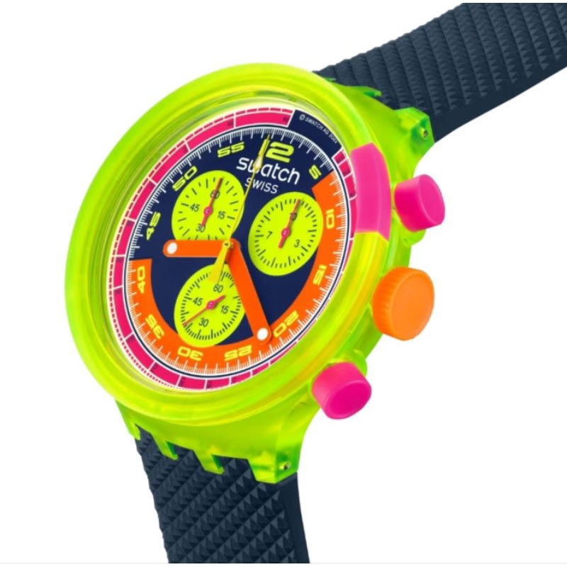 SWATCH SB06J100 NEON TO THE MAX Jam Tangan Unisex Original Garanis Resmi 2 Tahun