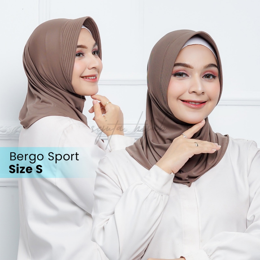 Hijab Jilbab Bergo Sport Size S | Sporty Jersey | Hijab Bergo Sport Voli-Bergo Sport Size S-Hijab Ke