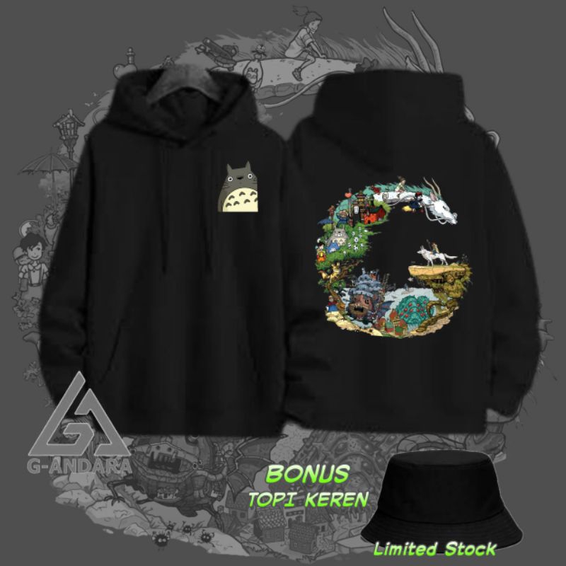 HOODIE JUMPER ANIME STUDIO GHIBLI TOTORO KEREN DESAIN TERBARU