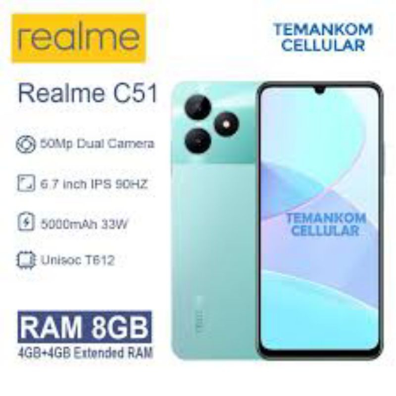 Realmi C51 NFC  Ram 4+4/128GB