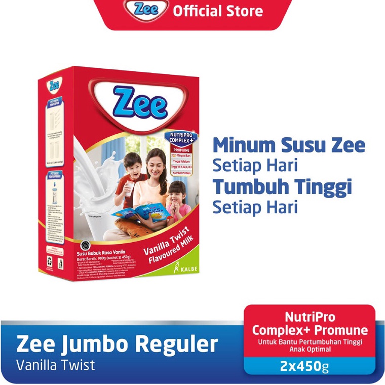 

✨ Zee Reguler Jumbo Vanilla Twist Milk 2x450gr